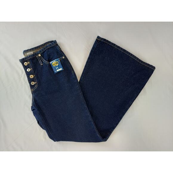 Vintage Y2k 90's Flare Kendrick Button Fly High Rise Hot & the Gang Jeans 11 - Picture 1 of 10